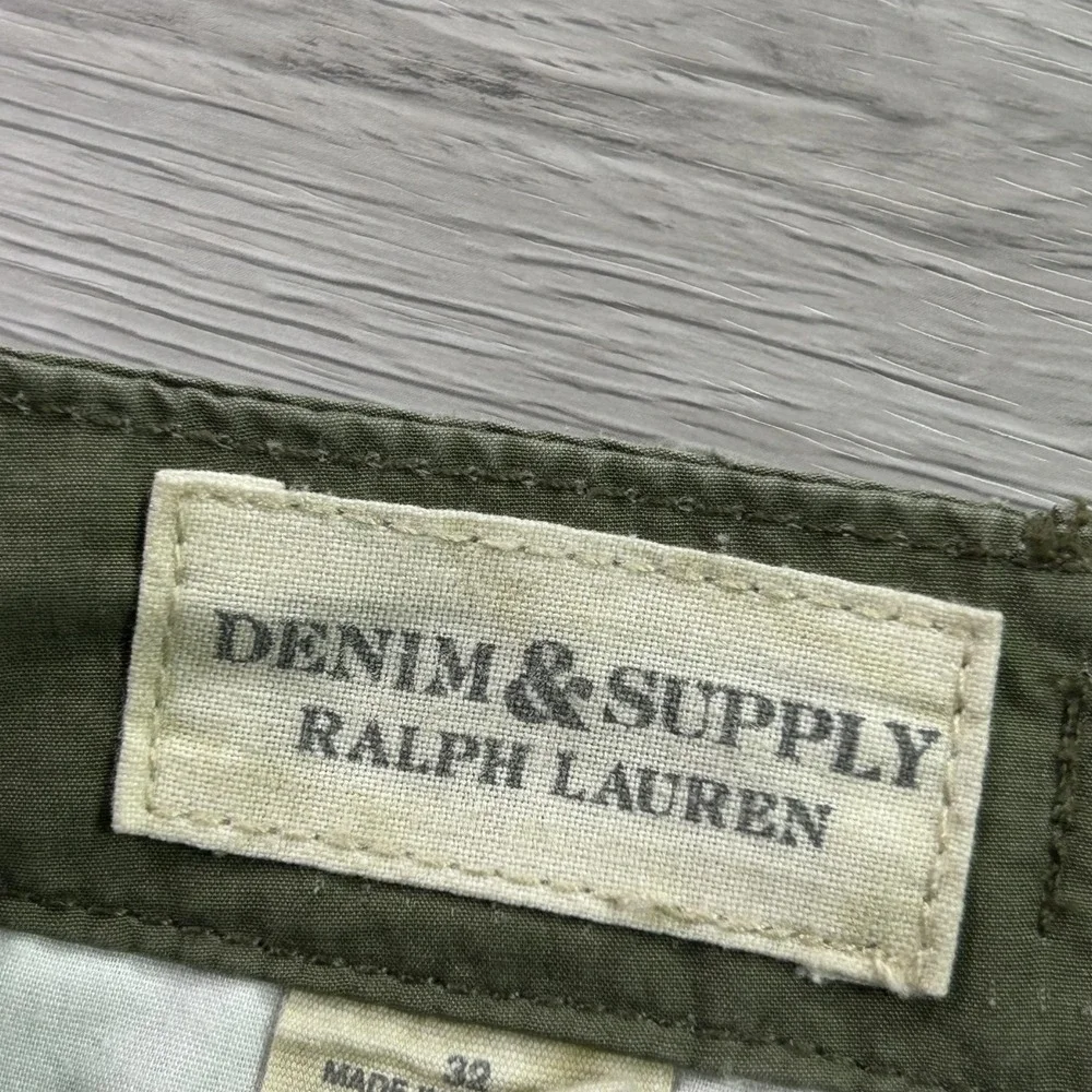 Denim & Supply Ralph Lauren Pants Mens 32x31 Green Cargo Canvas Relaxed Fit